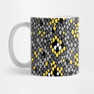 Snakeskin Pattern (Yellow and Gray) Mug